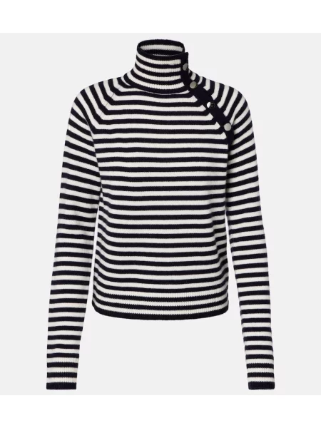 Heláncă Max Mara din cașmir cu dungi alb