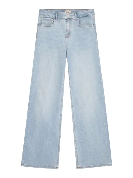 Only Džíny Wide Fit light blue denim modré