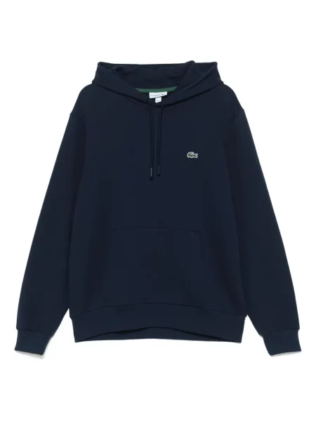 Hanorac cu glugă Lacoste cu broderie albastru