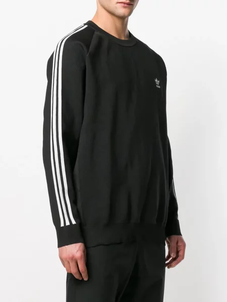 Суичър без качулка Adidas с кръгло деколте черно