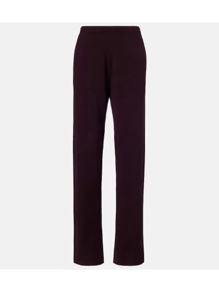 Pantaloni Extreme Cashmere din cașmir bordo