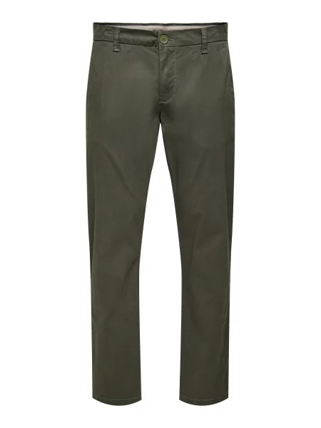 Only & Sons Pantaloni eleganți ONS Weft pin verde
