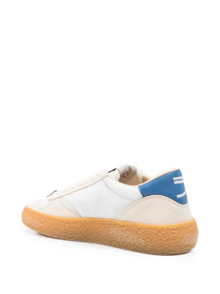 Sneakerși Puraai cu șireturi din dantelă alb