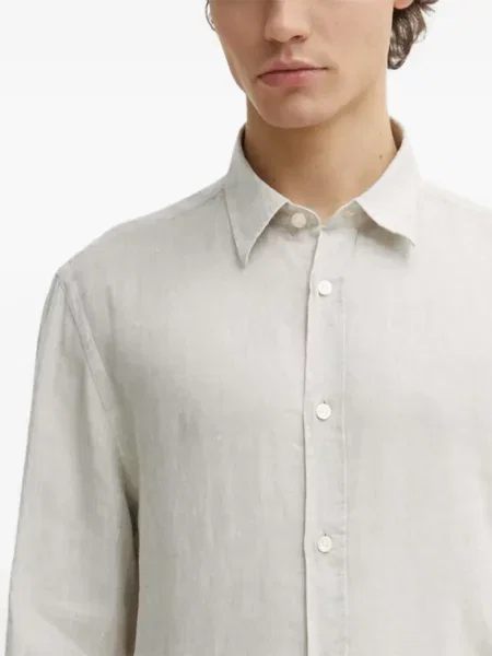 Ленена дълго риза Tiger Of Sweden с тигров принт бяло