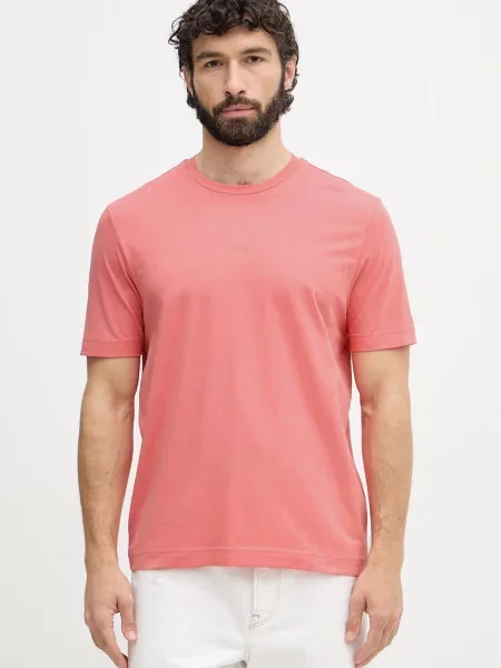 BOSS Orange T-shirt z bawełną TChup różowa