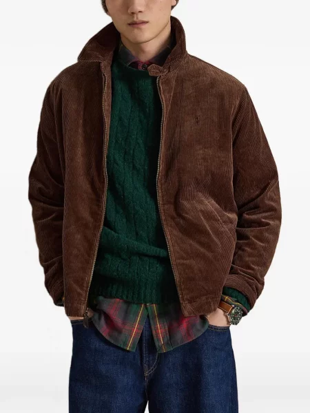Scurt șapcă Polo Ralph Lauren cu broderie din jerseu maro