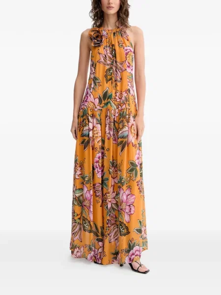 Rochie maxi Farm Rio de costum portocaliu