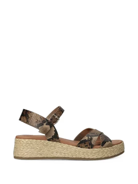 Sandale Mexx cu model piele de șarpe maro