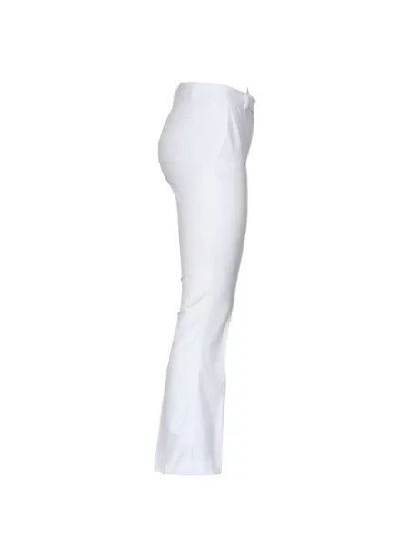 Pantaloni Ql2 evazate alb