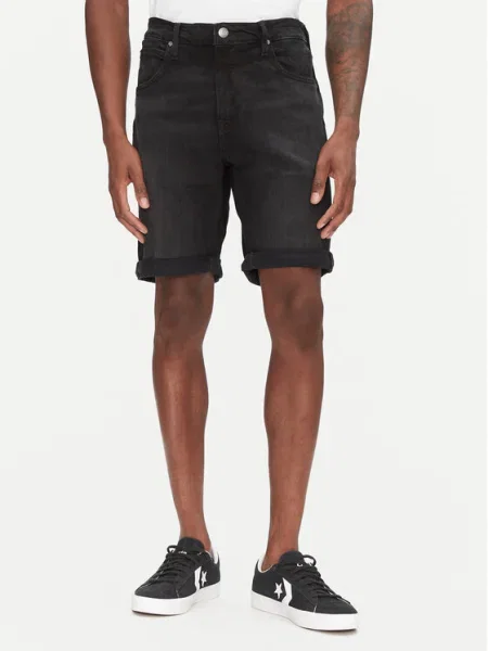 Lee Pantaloni scurți de blugi 5 Pocket negru