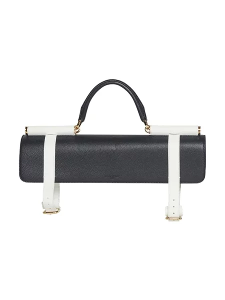 Torebka skórzana Dolce And Gabbana skórzana biała