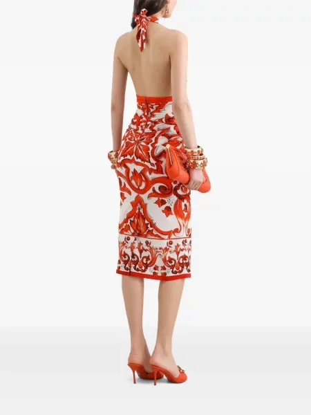 Lung rochie Dolce & Gabbana cu imagine alb