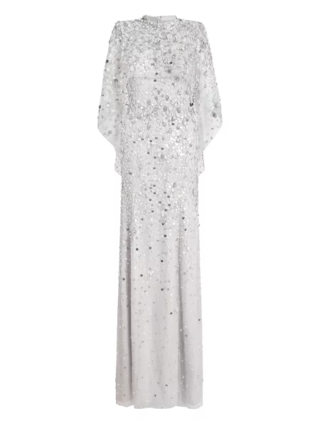 Κοστούμι μάξι φόρεμα Jenny Packham λευκό