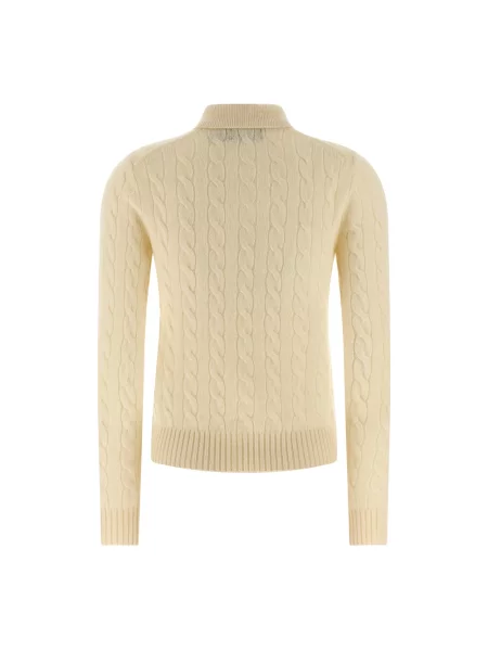 Polo Ralph Lauren sweter z dzianiny z zawartością kaszmiru Kobiety Wełna jednolity S biały