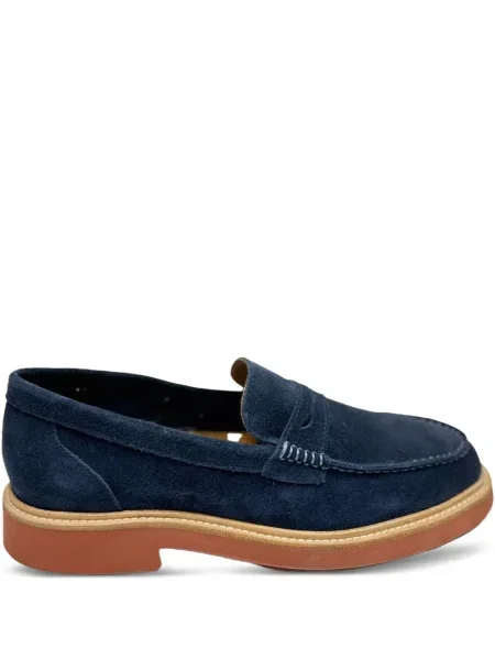 Pantofi loafer Bekk din piele de căprioară albastru