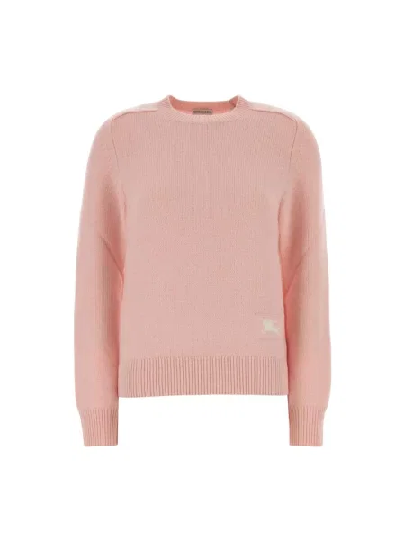 Sweter Burberry z kaszmiru różowy