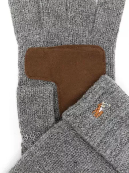 Вълнена костюм поло тениска Polo Ralph Lauren на райета сиво
