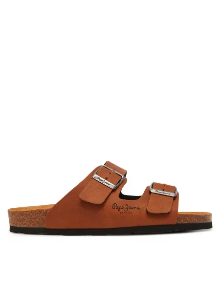Чехли Pepe Jeans OBAN CLASSIC 1 W кафяво