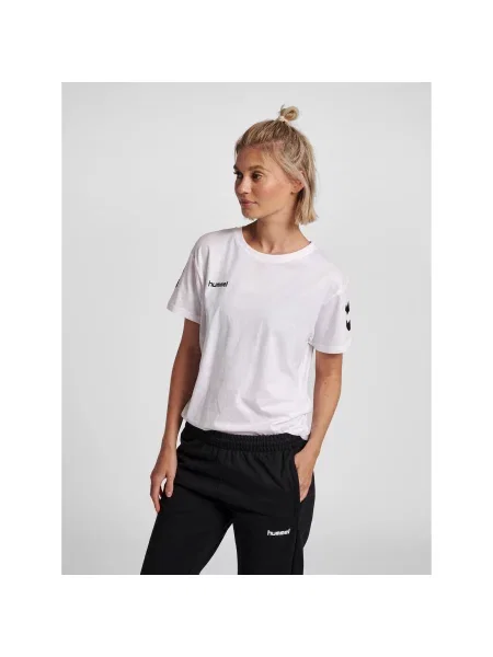 Koszulka sportowa z krótkim rękawem Hummel hmlGO cotton biała