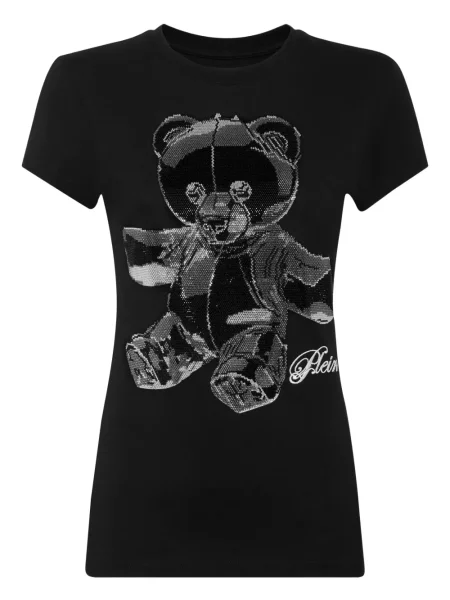 Tricou Philipp Plein de cristal teddy negru