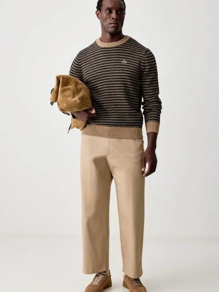 Lacoste pantaloni pentru bărbați din cu bej