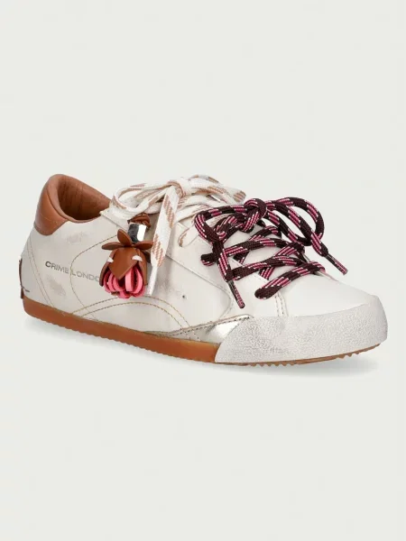Crime London SNEAKERINA superge usnjene bela