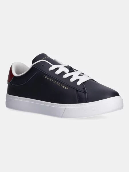 Кожени маратонки Tommy Hilfiger ESSENTIAL COURT SNEAKER тъмносиньо синьо