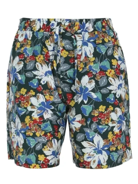 Pantaloni scurți Ymc cu model floral cu imagine verde