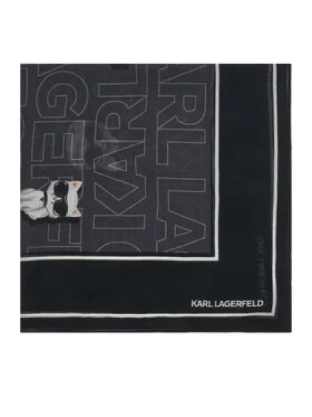 Karl Lagerfeld ruta z dodatkom svile bela