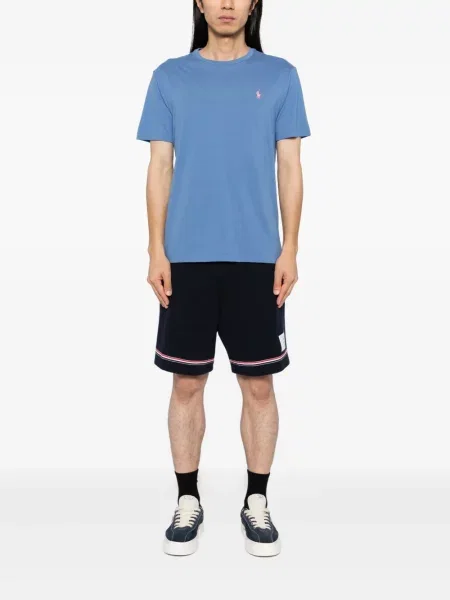 Суитчър Polo Ralph Lauren от джърси с кръгло деколте синьо
