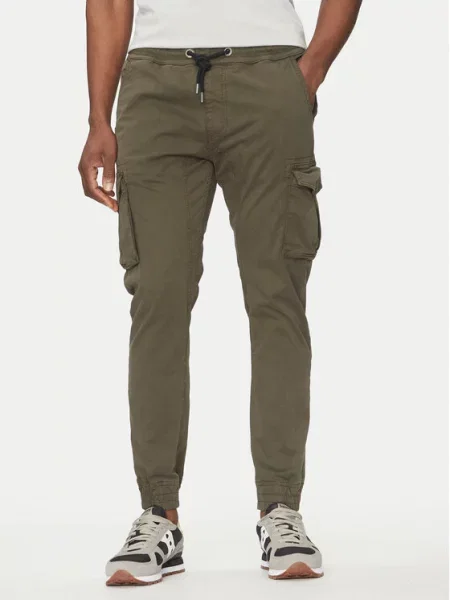 ALPHA INDUSTRIES Παντελόνι cargo λαδί μαύρο