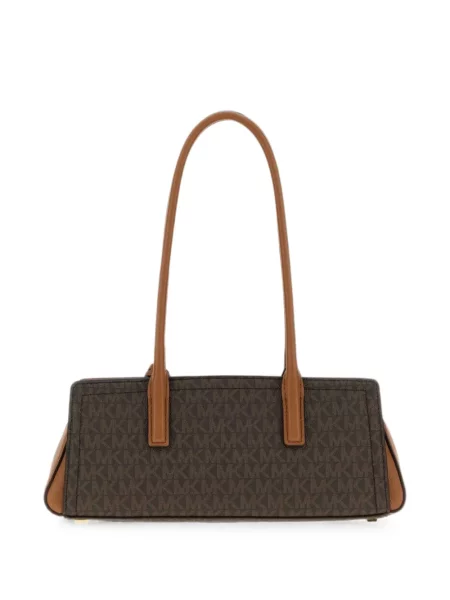 Geantă Michael Michael Kors cu imagine din piele de căprioară negru