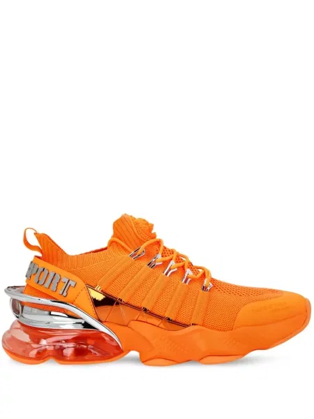 Sneakerși Plein Sport cu dungi de tigru portocaliu