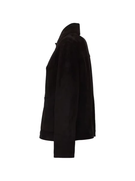 Geacă cu puf Sword din piele de căprioară negru