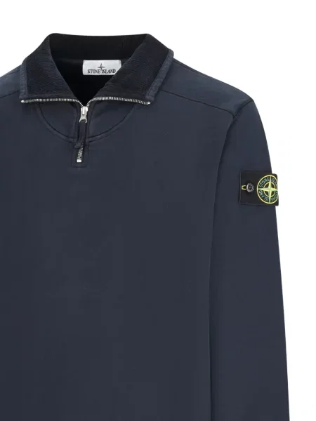 Fleece φλις φούτερ Stone Island πέτρες μπλε