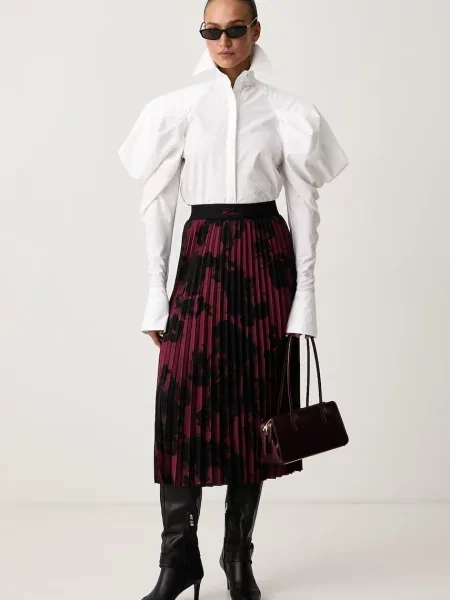 Karl Lagerfeld fustă plisată