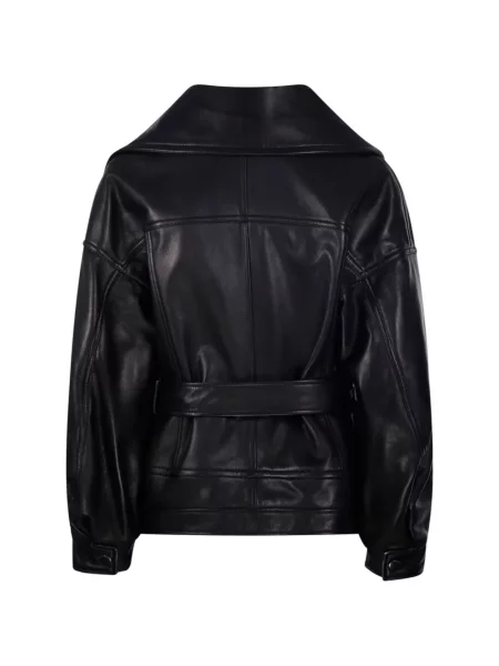 Cu centură geanta de piele Blancha negru