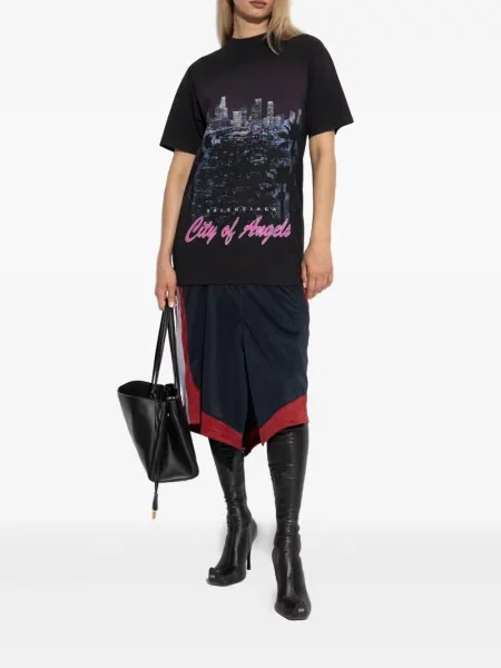 Rochie Balenciaga cu imagine negru