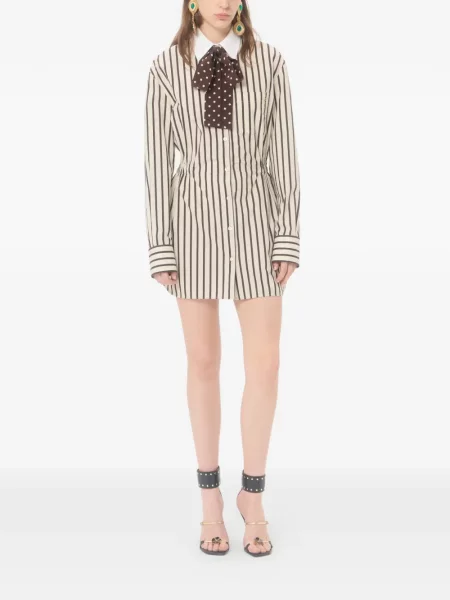 Rochie mini Valentino Garavani cu dungi din poplin