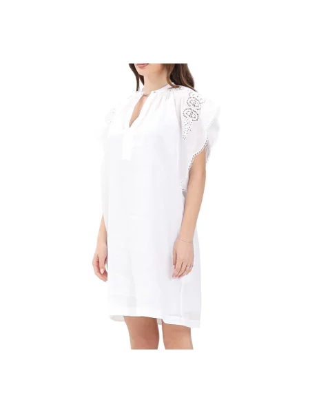 Lniana sukienka Max Mara Studio biała