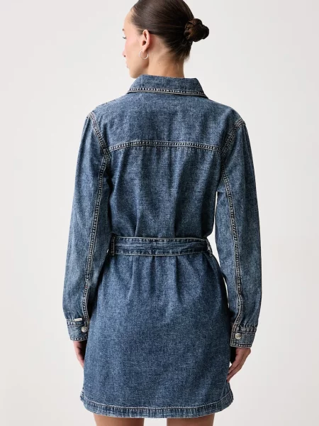 Calvin Klein Jeans sukienka rozkloszowana niebieska