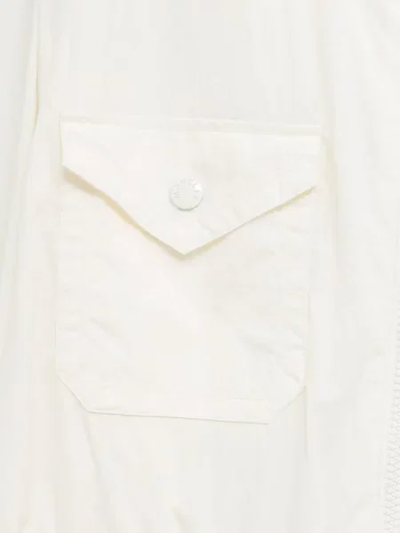 Jachetă cu glugă Moncler cu glugă alb