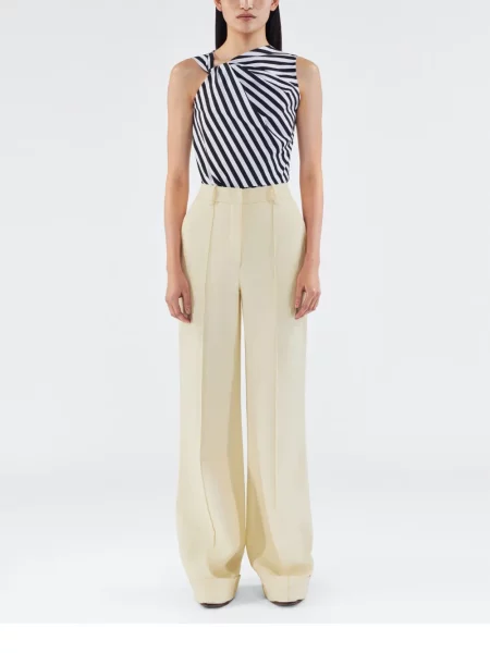 Pantaloni Adam Lippes galben