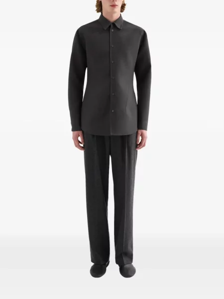 Cămașă Jil Sander de lână gri