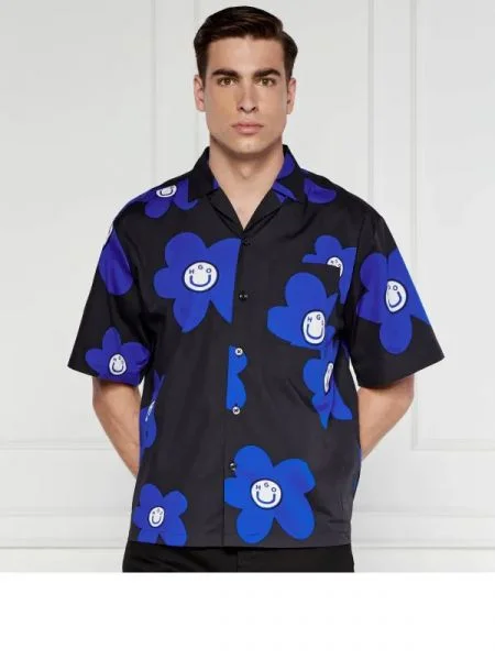 Hugo Blue Ing Eligino | Oversize fit fekete