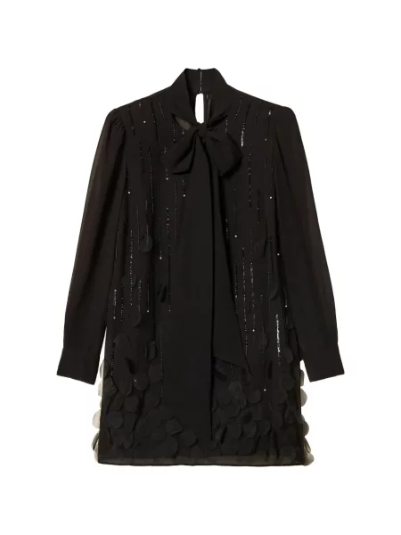 Scurt rochie Twinset cu broderie negru