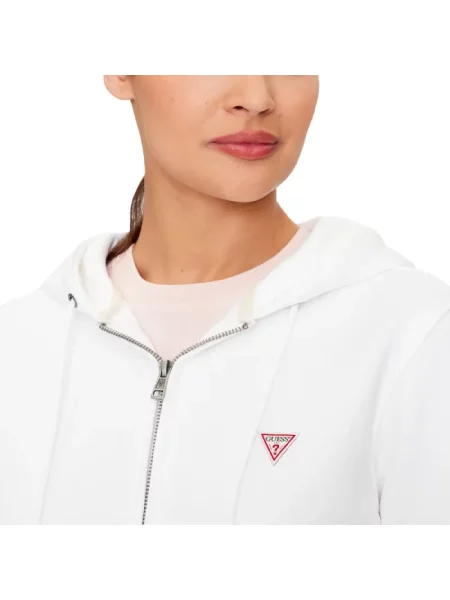 Bluza z kapturem Guess z kapturem biała