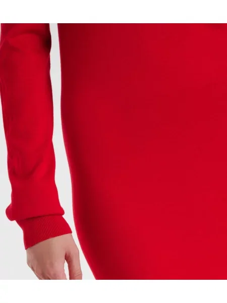 Rochie maxi Stella Mccartney de lână de costum roșu