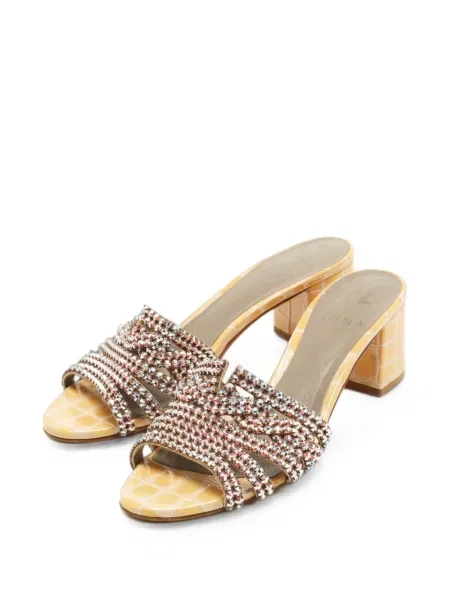 Sandale Gina din piele galben