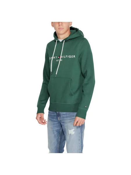 Mikina Tommy Hilfiger s autogramom zelená